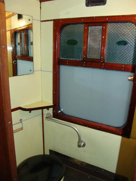 [PHOTO: interior view of restored lavatory cubicle: 41kB]