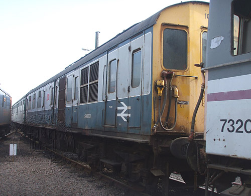 [PHOTO: Carriage in depot yard: 57kB]