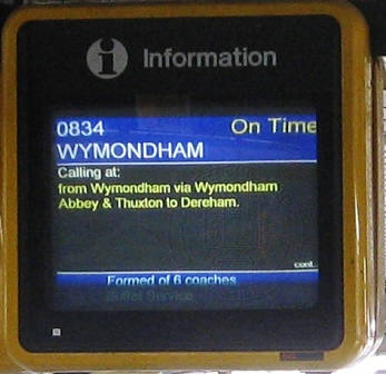 [PHOTO: passenger info monitor at station: 24kB]