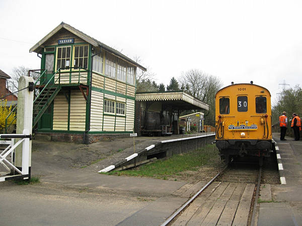 [PHOTO: Train, station and signal-box: 52kB]