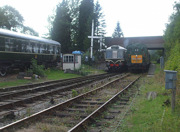 [PHOTO: Preserved trains at Butterley: 56kB]